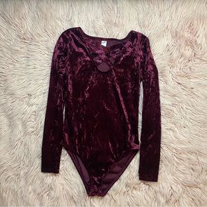 Burgundy bodysuit